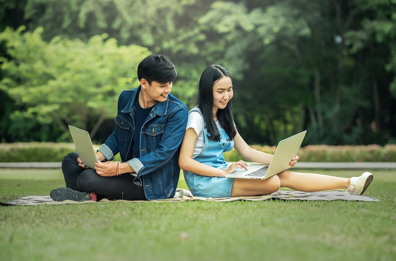 using laptops