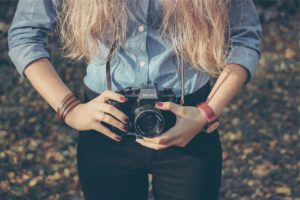 woman with a camera